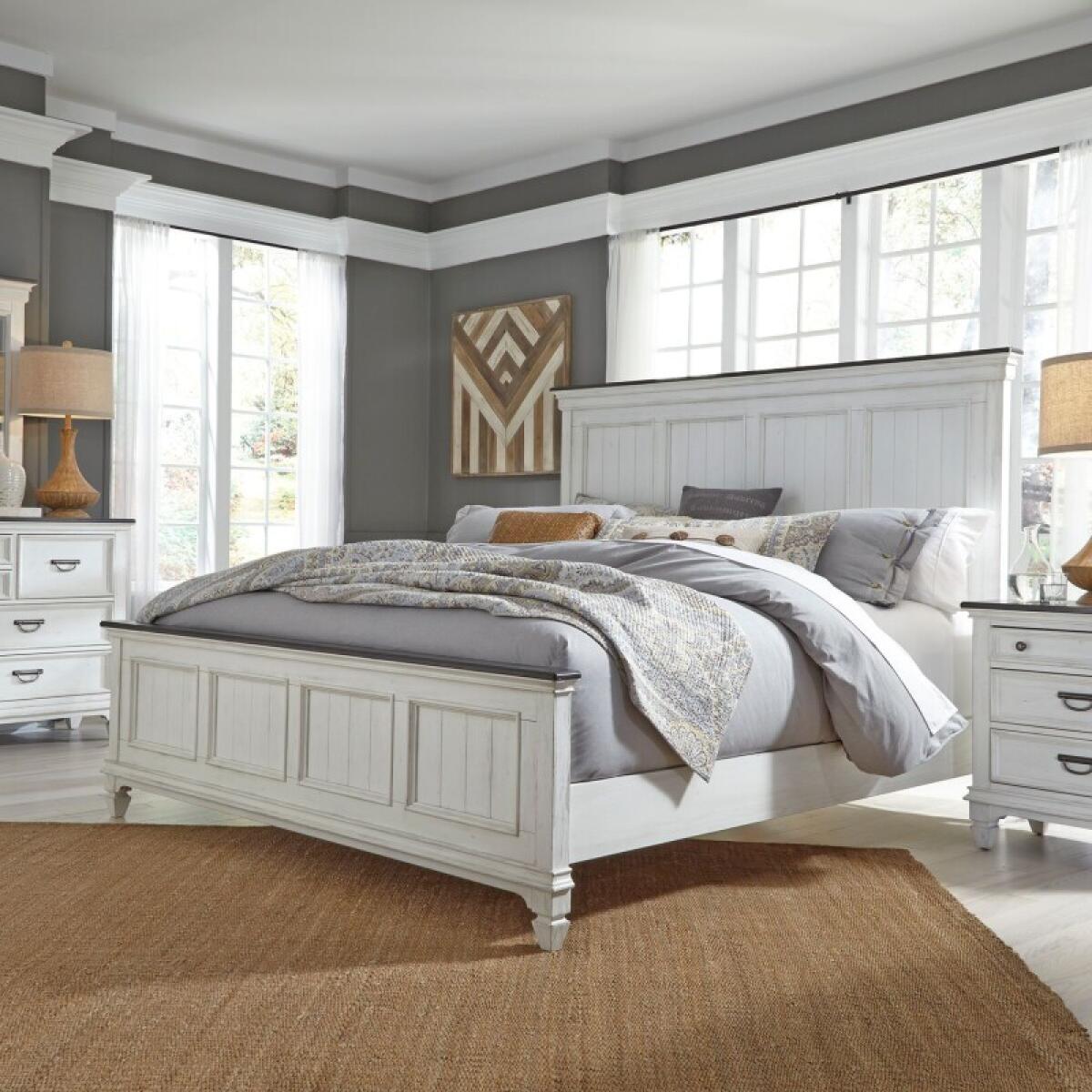 88a59d5a2b9004f9bbbd798ffbe95b61 King California Panel Bed, Dresser & Mirror, Night Stand - Image 1