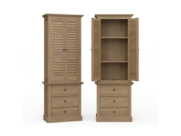 Cottage Tall Shutter Cabinet Accent Furniture Accent Furniture