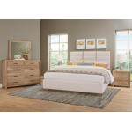 Crafted Oak by Ben & Erin Napier Erin’s Upholstered Bed – White Fabric Beds Beds 14