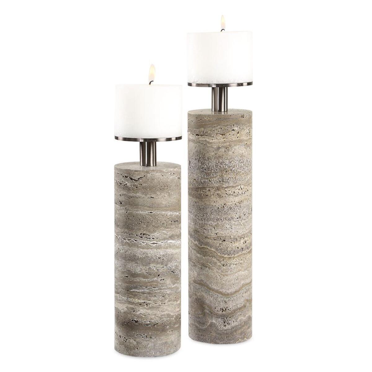 891cc58a19fb3bf14959277b27060c29 Shadowstone, Candleholders, S/2 - Image 1