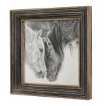 Custom Black And White Horses Framed Print Art Art 16