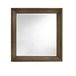 Maple Road Landscape Mirror with Beveled Glass Bedroom Mirrors Brown 7