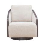 Nora Uph Swivel Accent Chair - Dark Brown - Image 4