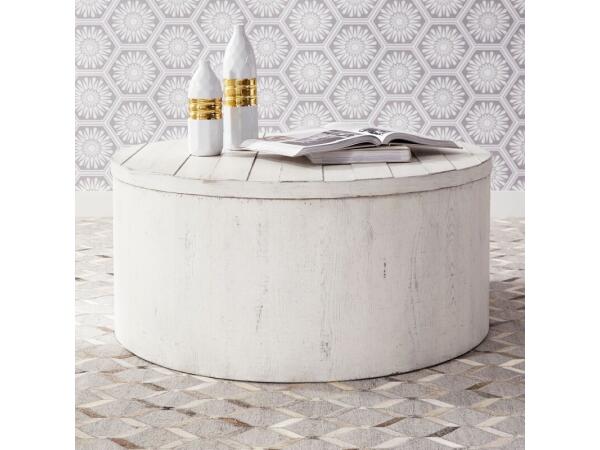 Modern Farmhouse Drum Cocktail Table Cocktail & Coffee Tables Cocktail & Coffee Tables