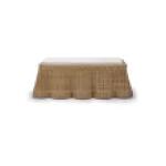 Newport Rattan Rectangular Ottoman W/ Cushion - Image 6