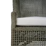 Cristo Rattan Dining Chair W/ Seat Cushion Chairs & Benches Blue 21