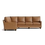 True Custom™ True CustomÂ® Leather Track Arm L-Shaped Sectional Sectionals Bassett Furniture 9