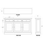 Narrow Shutter 3 Door Sideboard - Image 7