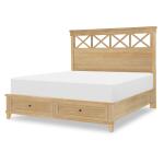 Complete Panel Bed W Storage Footboard Cal King 6/0 Beds Amber 8