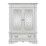 Abbey Park Mirrored Door Chest Chests Antique White & Weathered Brown 15
