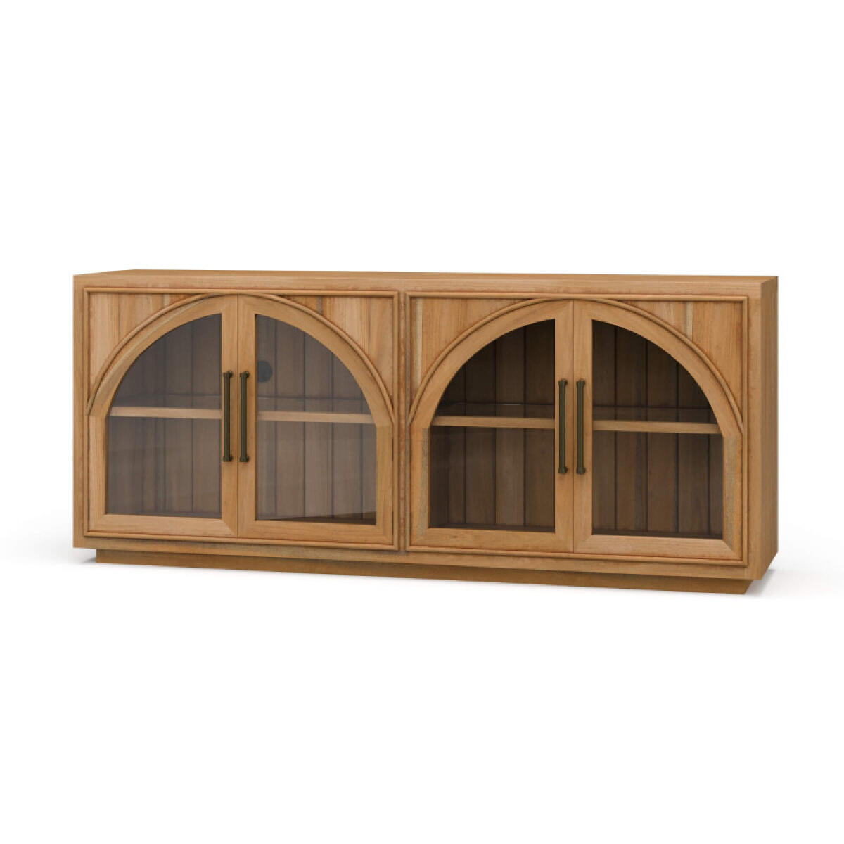 8acfda094f1afa4ecd35040bbe59f9ef Vannes 4 Door Sideboard W/ Glass Shelves - Image 1