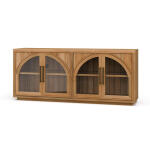 Vannes 4 Door Sideboard W/ Glass Shelves