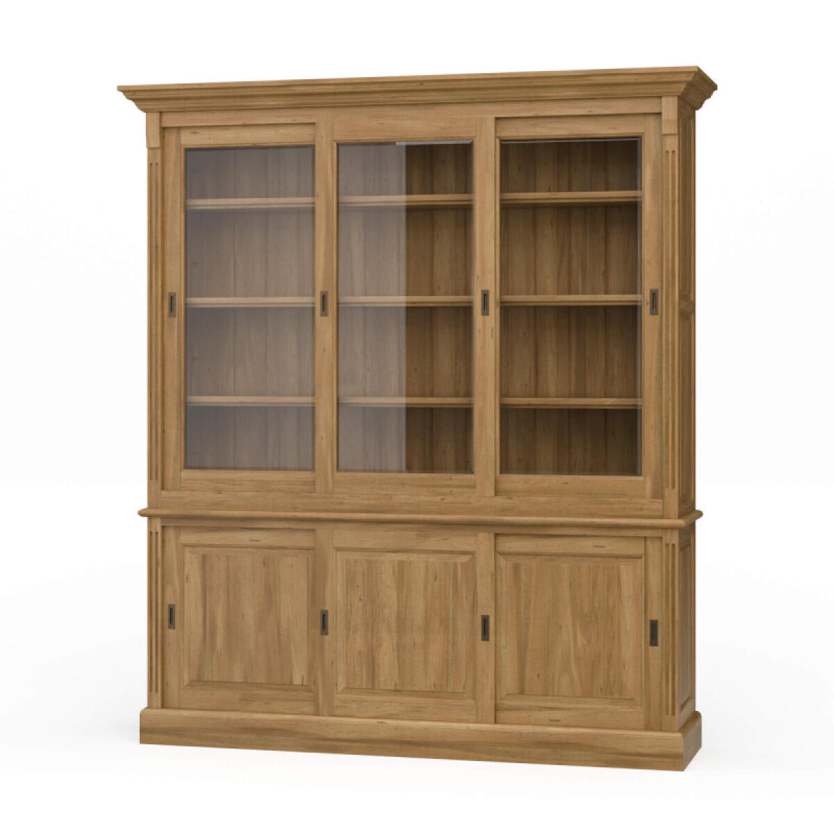 8adb592e122c6c57c726f770c23d0717 Hudson 88'' Bookcase W/ 3 Sliding Doors - Image 1