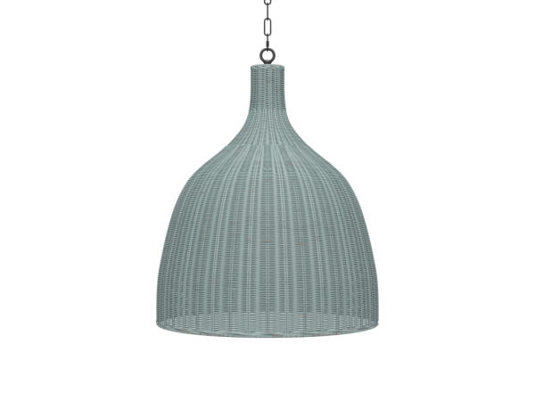 Hampton Rattan Pendant Large Lighting Blue