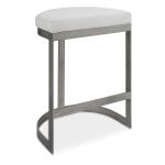 Ivanna Counter Stool, Silver - White