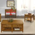 Lake House 3 Piece Set (1-Cocktail 2-End Tables) Table Sets Brown 7