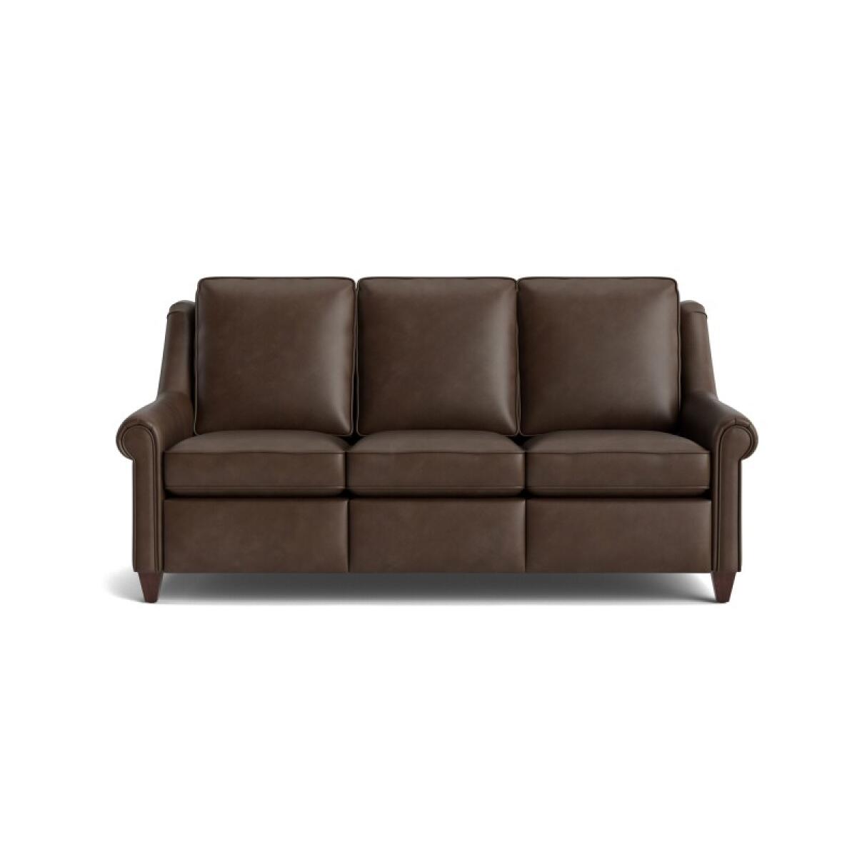 8b5b3a0119f2b6449d8dd1249aa678be Magnificent Motion Leather Panel Arm Reclining Sofa - Image 1