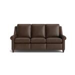 Magnificent Motion Leather Panel Arm Reclining Sofa
