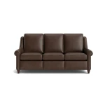 Magnificent Motion Leather Panel Arm Reclining Sofa