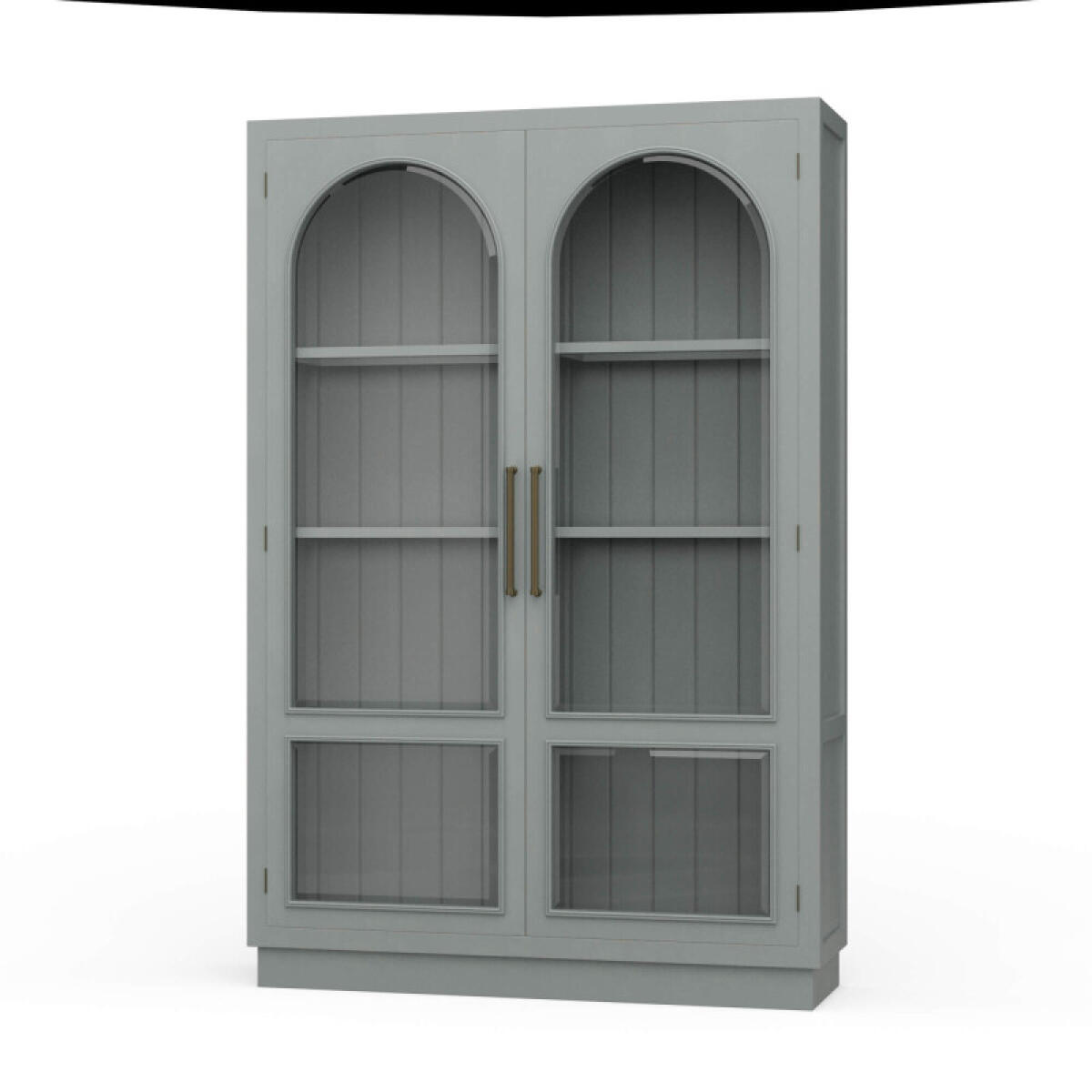 8b6f3600d50746861e3d2c73f65bd1b1 Vannes 2 Door Display Cabinet W/ Glass Shelves - Image 1