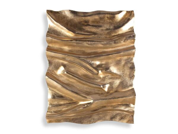 Undulate Indoor-outdoor Metal Wall Panel Wall Decor Gold