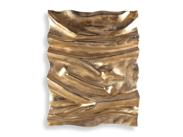 Undulate Indoor-outdoor Metal Wall Panel Wall Decor Gold