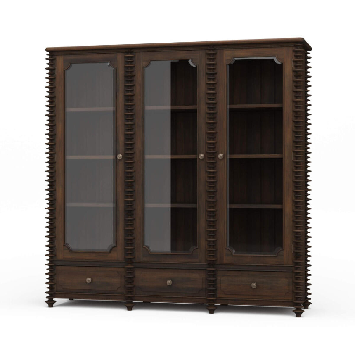 8ba6f82067b6df89bf24497a71bc4548 Milano Bookcase W/ 3 Glass Doors - Image 1
