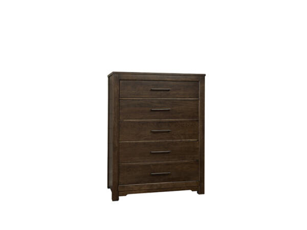 Crafted Cherry Bedroom by Ben & Erin Napier CHEST – 5 DRWR Chests Brown