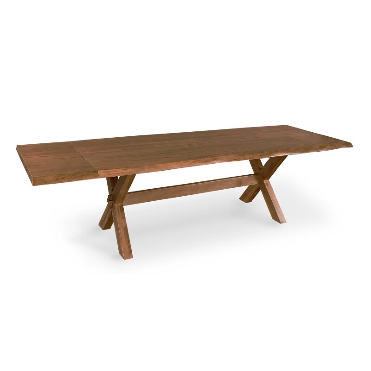 8c5ec37ece671844a4688461713ae8be Crossbuck Live Edge Dining Table with Extendable Leaves - Image 1