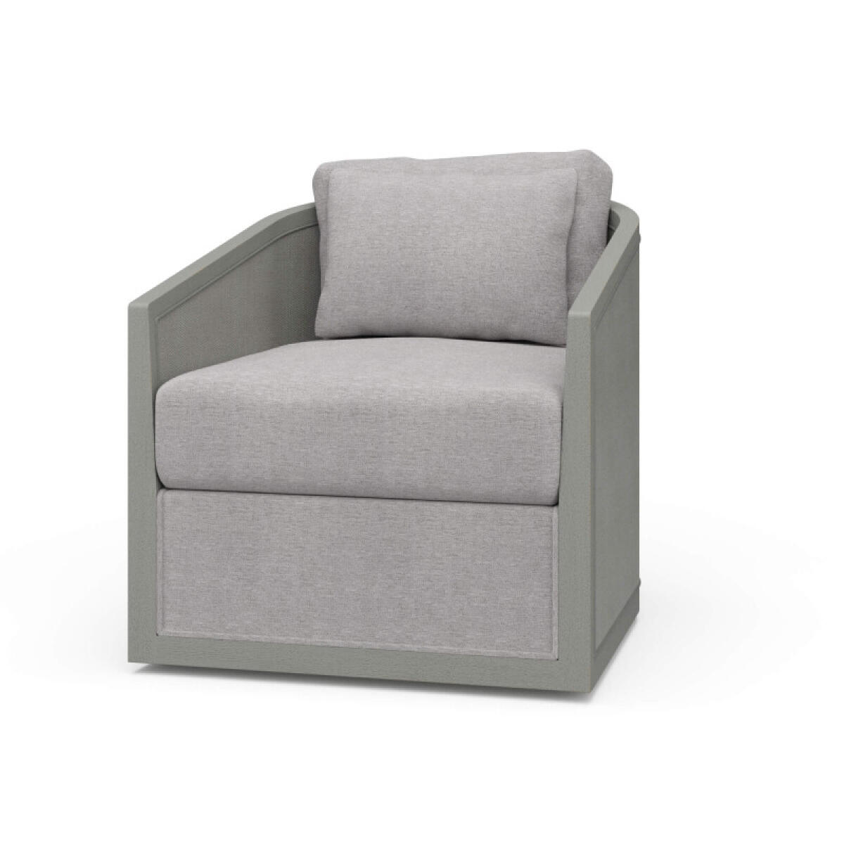 8c8622c4066011dae1d1559b515b81e1 Willis Swivel Chair W/ Mahogany Frame & Rattan - Image 1