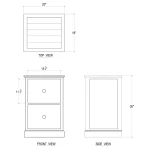 Emerson 2 Drawer Filing Cabinet - Image 3