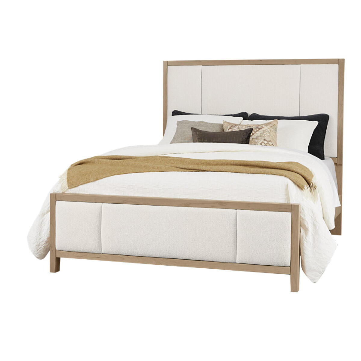 8cd5051c8ffc6af1457e472ad29b12b7 Crafted Cherry By Ben & Erin Napier Cal King Upholstered Bed-white Fab - Image 1