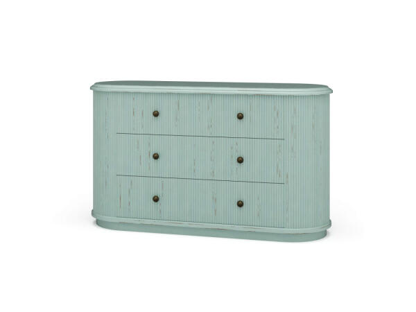 Kraton 3 Drawer Oval Dresser Dressers Blue
