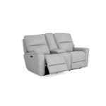 Kenneth Leather Power Reclining Loveseat with Center Console Sofas Bassett Furniture 16