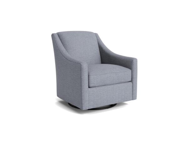Corinna Slope Arm Swivel Chair Chairs Bassett Furniture
