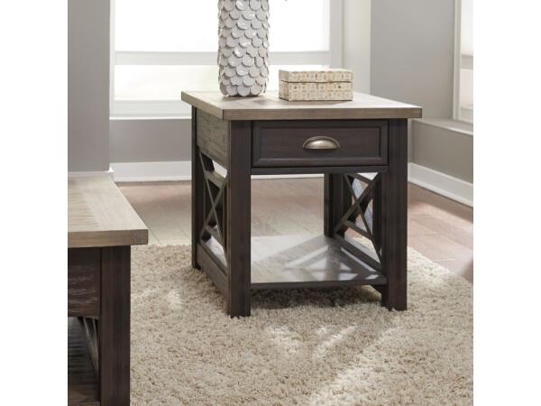 Heatherbrook Drawer End Table End tables Brown