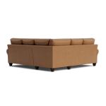True Custom™ True CustomÂ® Leather Large Panel Arm L-Shaped Sectional Sectionals Bassett Furniture 10