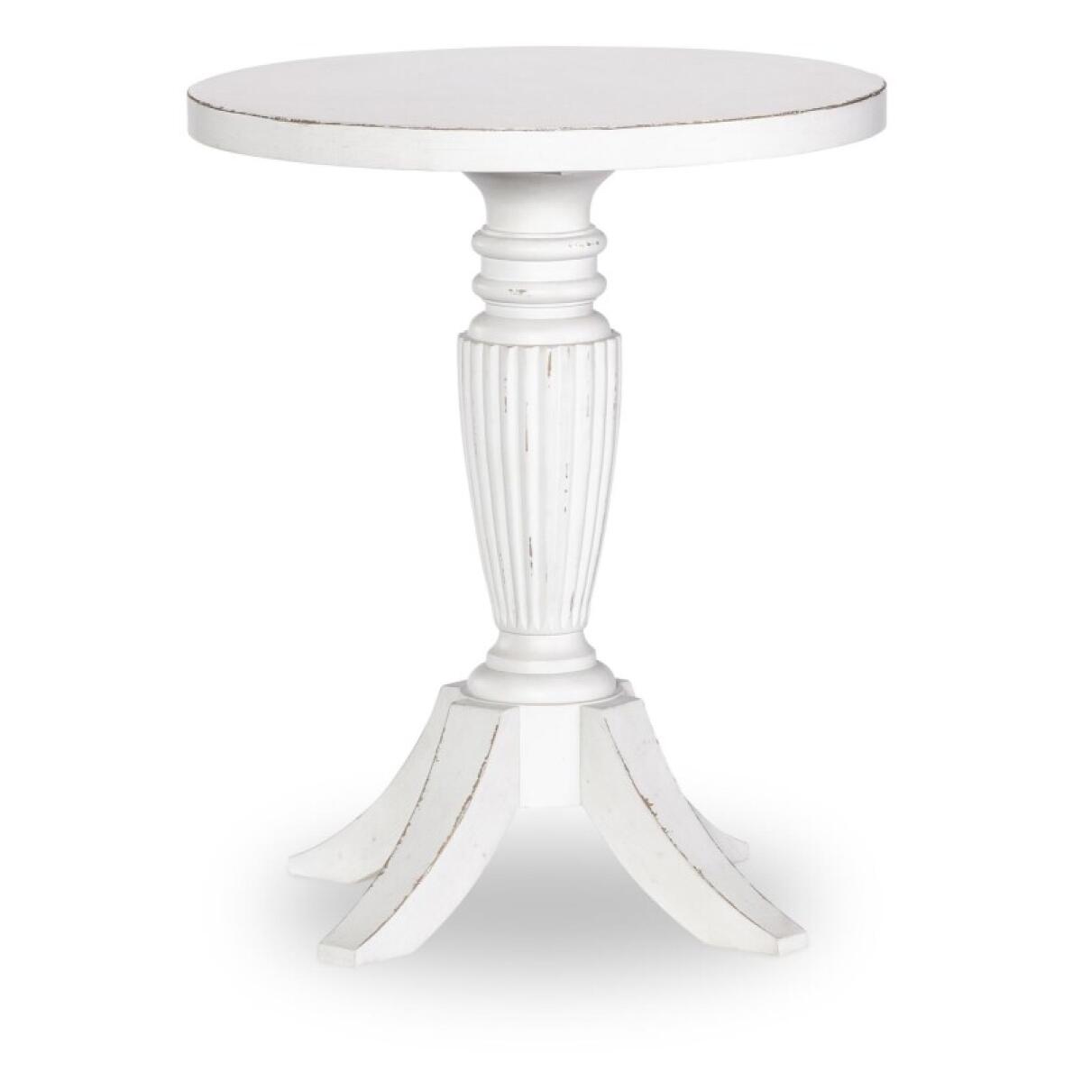 8d896a652bc4b29a08c07d3950668ac5 Vintage Market AT Round End Table Picket Fence CLH4012-700 - Image 1