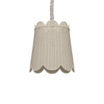Scalloped Rattan Pendant