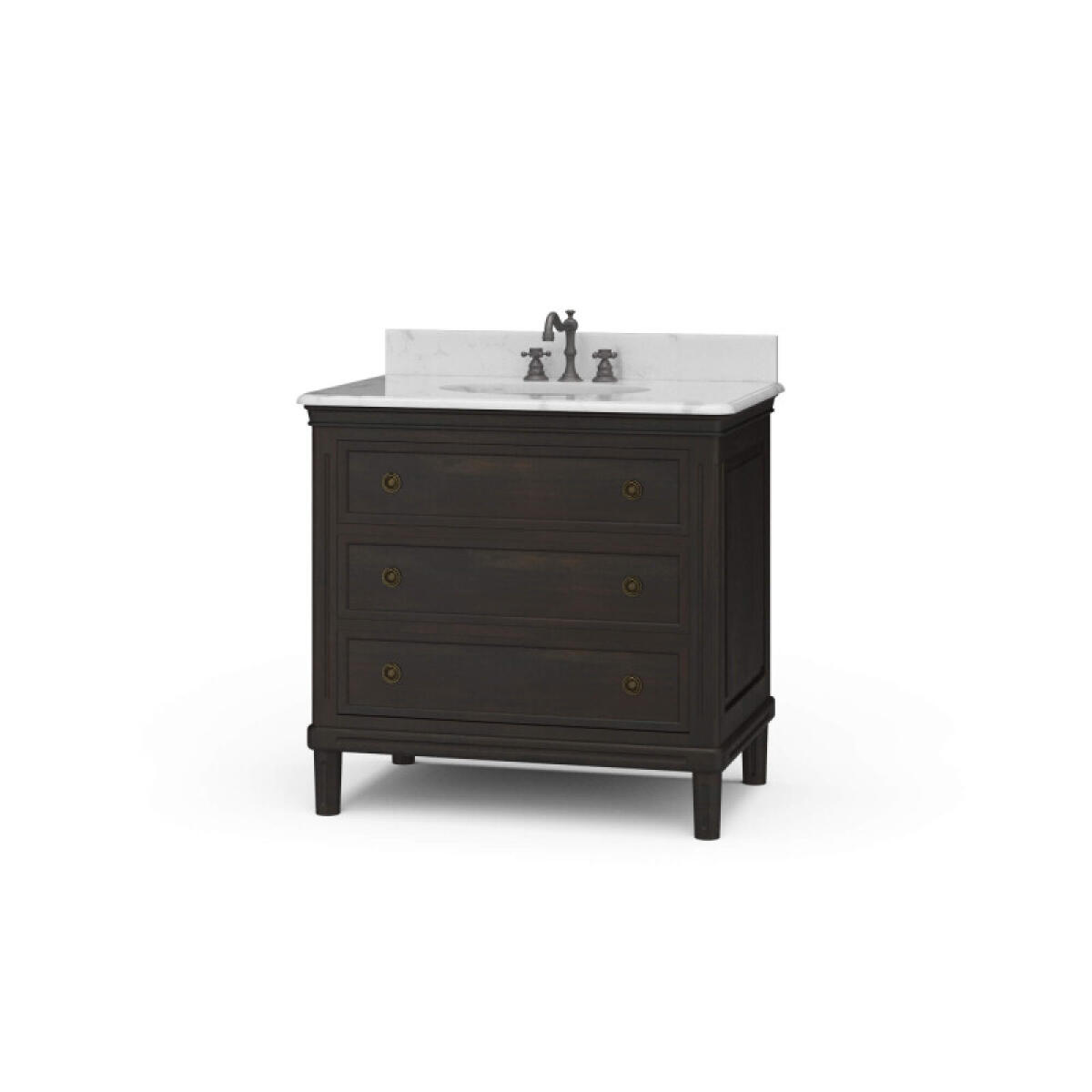 8e185e690d6460b30c2e2a5ce97173e3 Hayward Single Vanity W/ Sink & Marble Top - Image 1