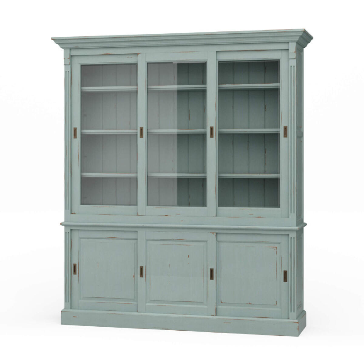 8e53aa204121b5947cc944f8cade553c Hudson 88'' Bookcase W/ 3 Sliding Doors - Image 1