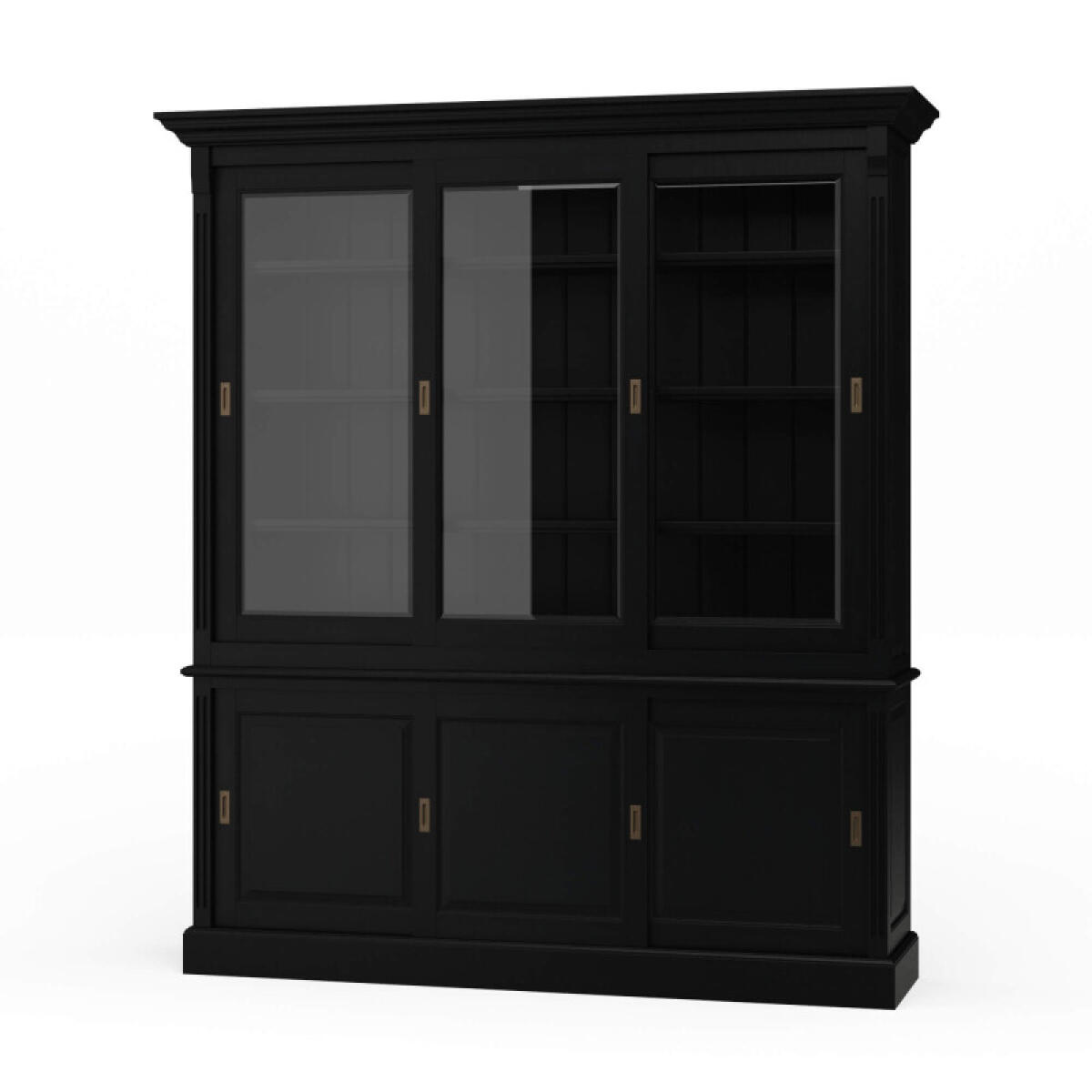 8ec201f4db4c7e66c9783c6c40797e1c Hudson 88'' Bookcase W/ 3 Sliding Doors - Image 1