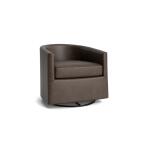 Maxwell Leather Barrel Back Swivel Glider - Image 3