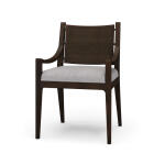 Milano Dining Chair W/ Upholstered Seat & Rattan Back