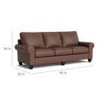 True Custom™ True Custom® Leather Large Roll Arm Sofa - Image 5
