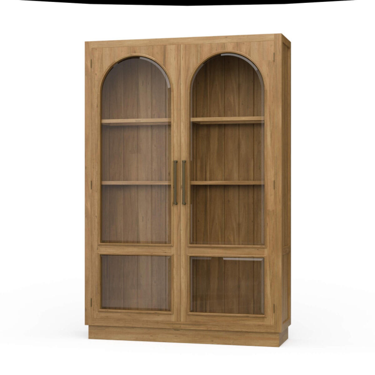 8f75ede7c4093ff7a88f98b115891131 Vannes 2 Door Display Cabinet W/ Glass Shelves - Image 1