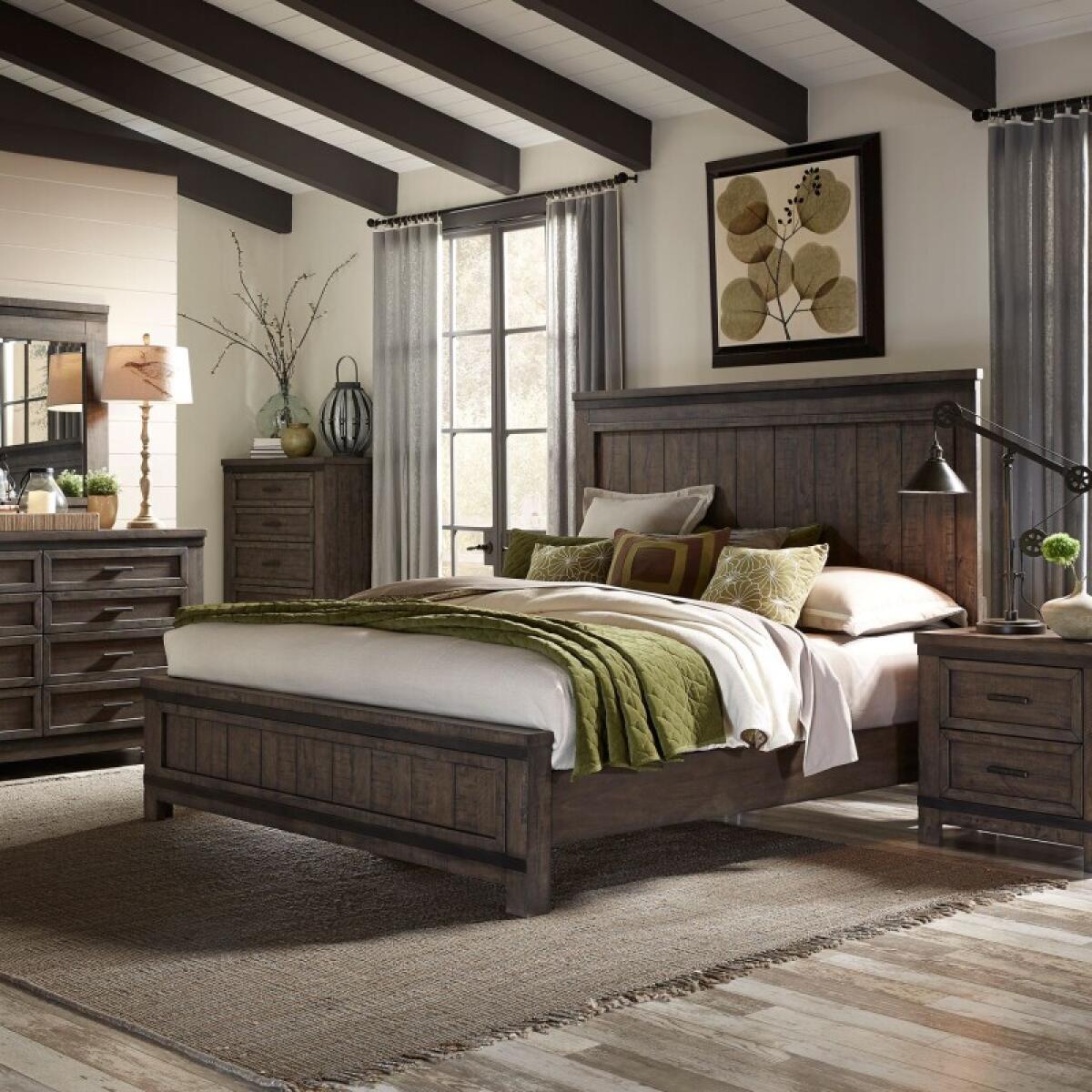 Thornwood Hills King California Panel Bed, Dresser & Mirror, Chest, Night Stand Bedroom Sets Bedroom Sets 2 Thornwood Hills King California Panel Bed, Dresser & Mirror, Chest, Night Stand Bedroom Sets Bedroom Sets 2