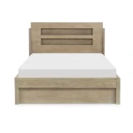 2800 District LK Complete Panel Bed 46 Weathered Oak Finish - Image 6