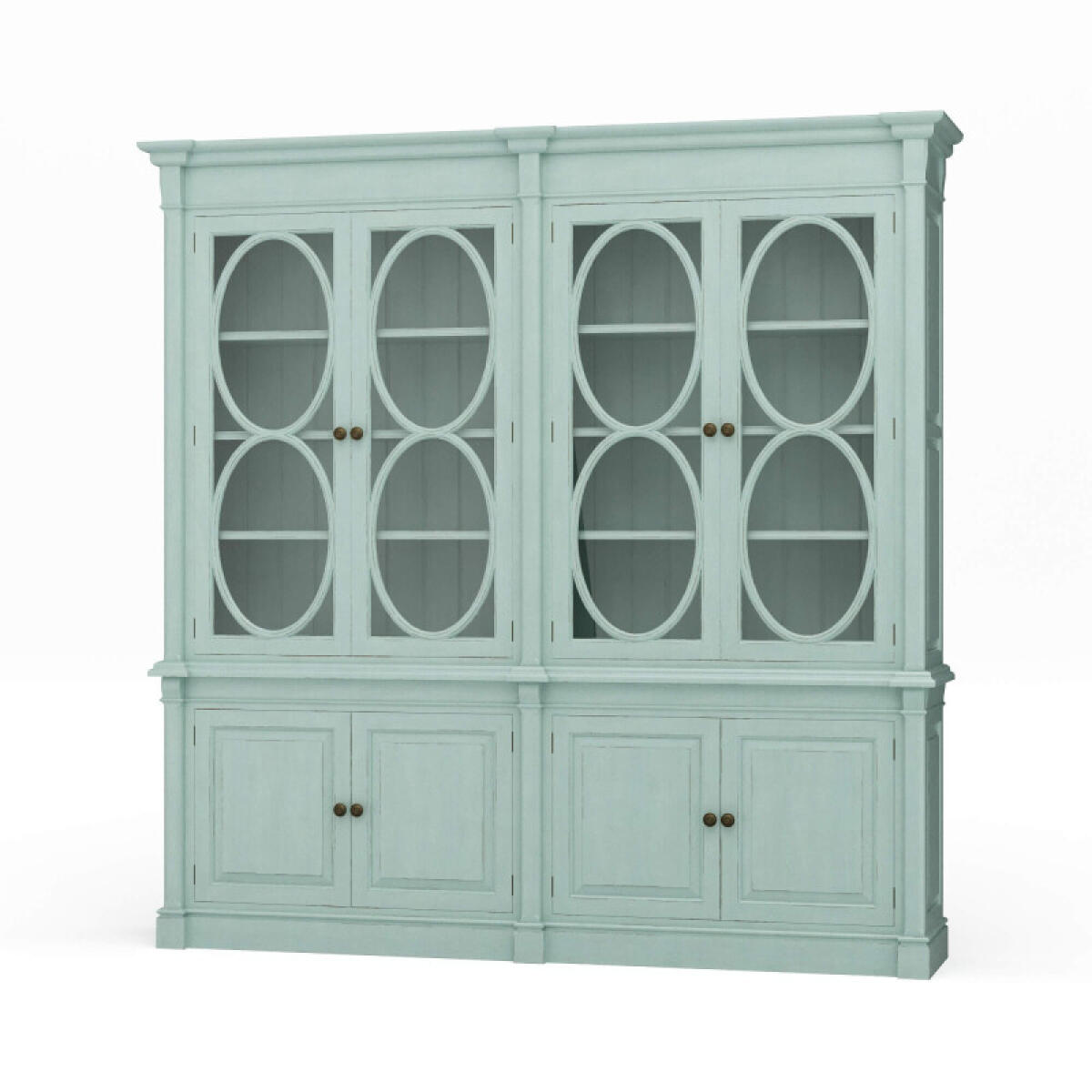 8fe8b6a4f4c08113f82244be06c5aaf1 Fiona 2 Piece Display Cabinet W/ Glass Shelves - Image 1