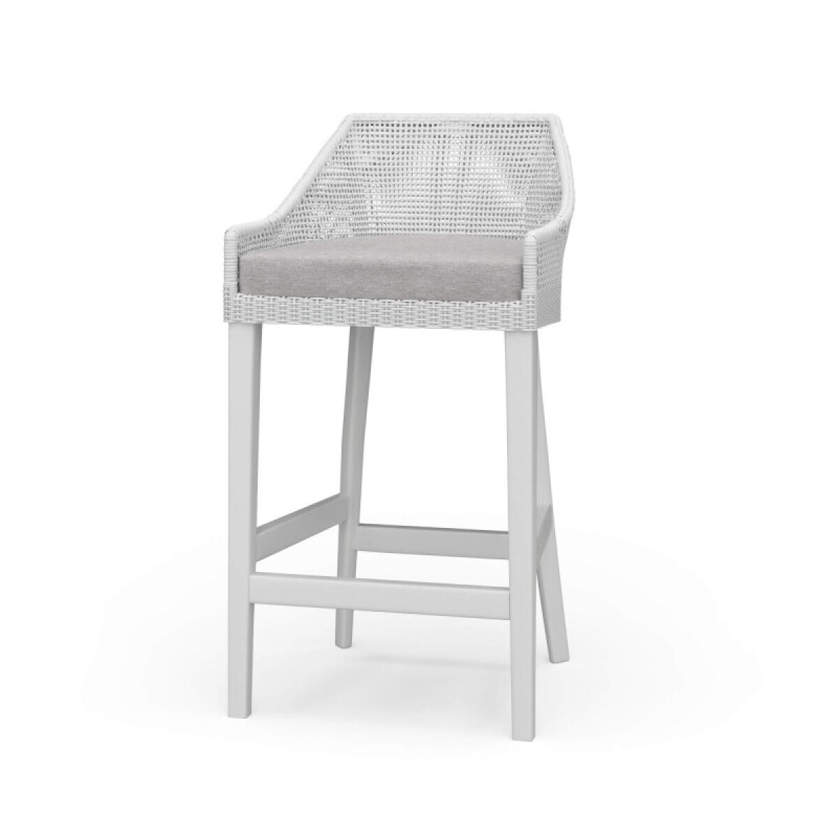 Savanah Rattan Counter Stool W/ Seat Cushion Barstools Architectural White 2 Savanah Rattan Counter Stool W/ Seat Cushion Barstools Architectural White 2